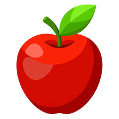 apple 3D vector  white background