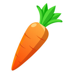 Carrot 3D vector
 white background