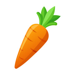Carrot 3D vector
 white background