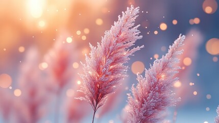 Winter grass in soft focus