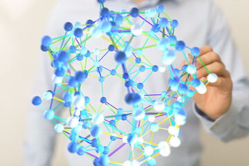 Futuristic digital network.  Global connection concept.  Innovation and technology.