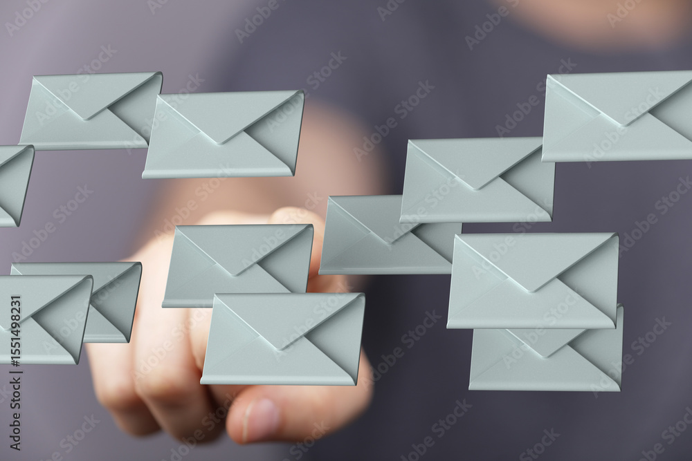 Aufkleber Efficient email management.  Tips for handling inbox overload and improving productivity.