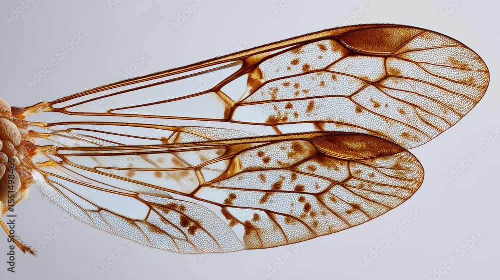 Poster intricate patterns and textures of insect wings highlighted by soft lighting create a stunning view.