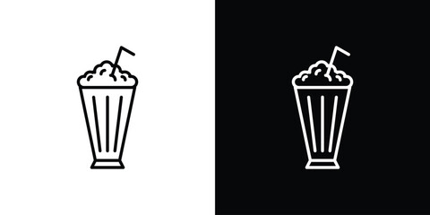 Milk shake icon vector, Symbol, logo illustrations