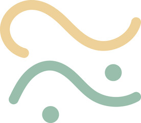 Abstract Curves and Dots in Freeform Composition