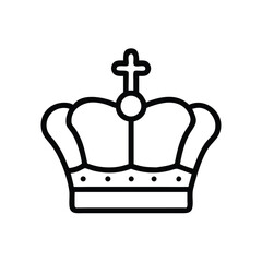 Royalty crown icon vector illustration king queen prince princess symbol design element