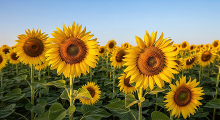 Obraz premium sunflower field in the summer