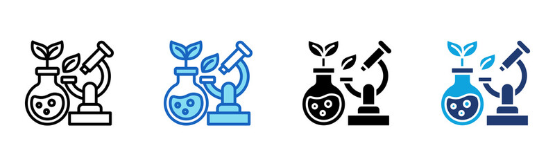 Plant Research icon Multi Style Vector Illustration