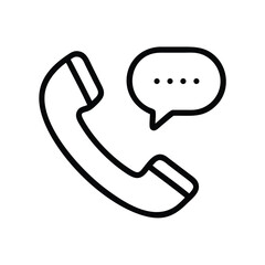 Telephone communication icon vector illustration for call center and contact us support service 100