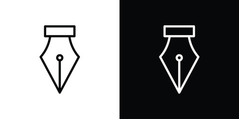 Pen nib icon vector, Symbol, logo illustrations