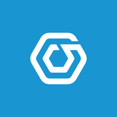 Hexagon Letter O Logo design vector template