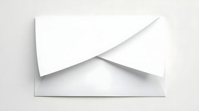A minimalist white envelope displayed on a clean, neutral background, perfect for invitations or personal messages.