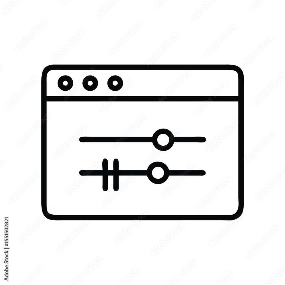 Aufkleber settings panel icon adjustment control panel interface preferences configuration options 100px
