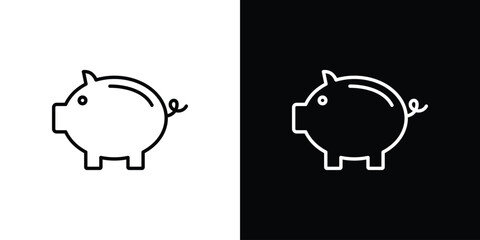 Piggy bank icon vector, Symbol, logo illustrations