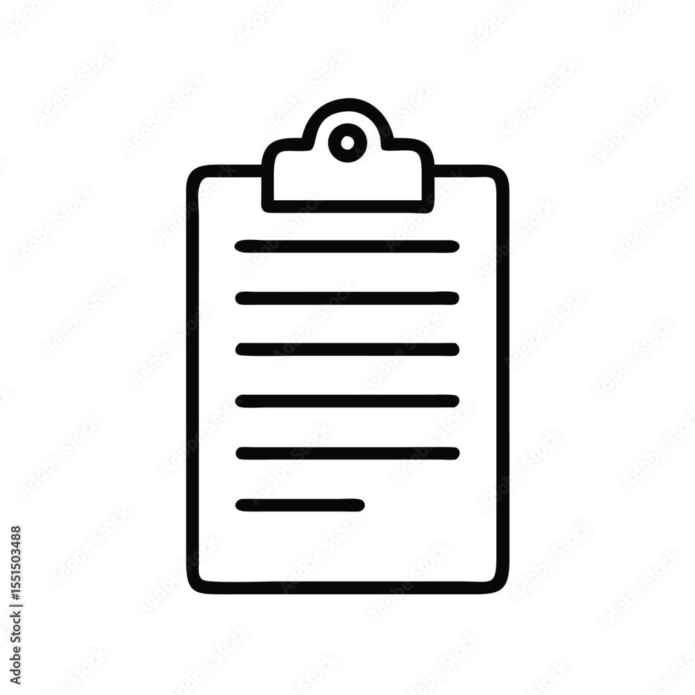Poster clipboard icon document list vector illustration for task management and organization checklist grap