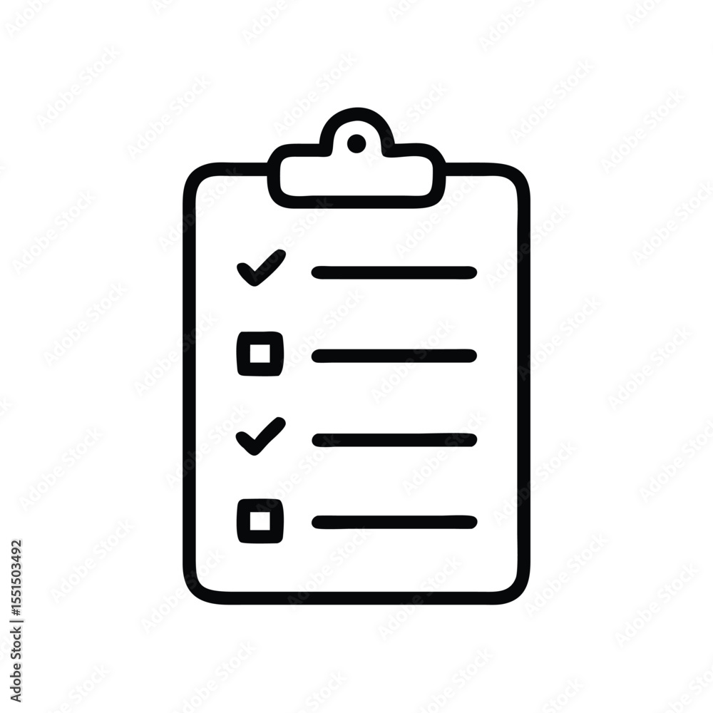 Poster checklist clipboard icon vector for task management and to do list planning organization and project