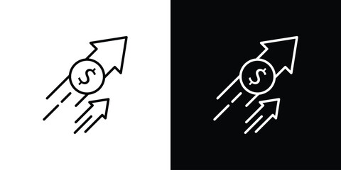 Profit growth icon vector, Symbol, logo illustrations