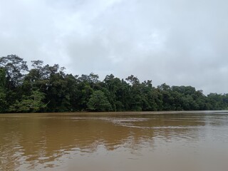 clouds over the river