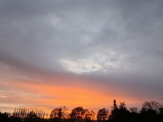 sunset in the mountains