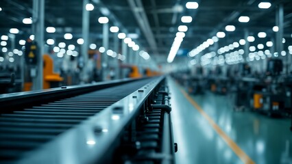 Vibrant Industrial Landscape Highlighting Conveyor Belt Engineering within a Modern Manufacturing Ecosystem