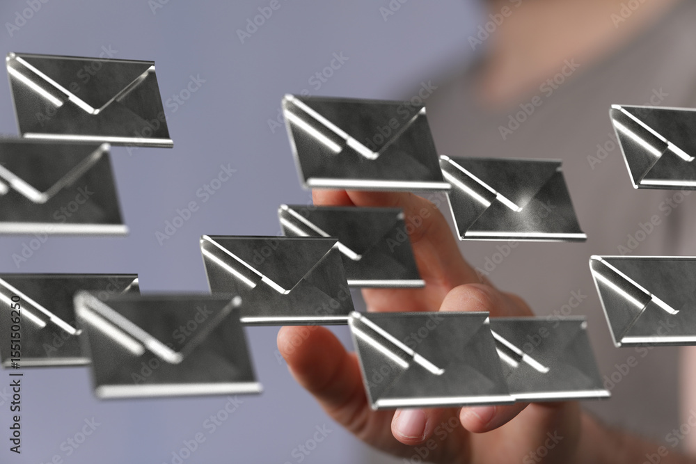 Aufkleber Efficient email management.  Streamline your inbox.  Digital mail organization.