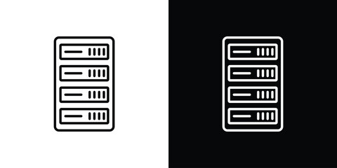 Server rack icon vector, Symbol, logo illustrations