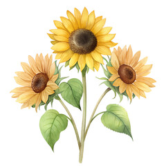 Obraz premium sunflower isolated on white background
