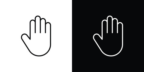 Stop icon vector, Symbol, logo illustrations