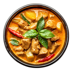 Mouthwatering Panang Curry A Culinary Delight isolated on transparent background