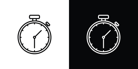 Stop watch icon vector, Symbol, logo illustrations