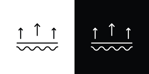 Underfloor heating icon vector, Symbol, logo illustrations