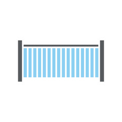 railing color flat icon for digital and print projects. Construction Elements.