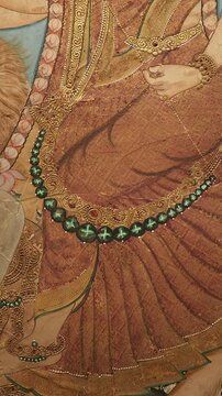 Close-up View On Part Of Chamundeshwari, Also Known As Chamundi Or Chamundamma, Is A Fierce And Powerful Form Of Hindu Goddess Durga. Revered In Southern Indian States Of Karnataka And Tamil Nadu, Her