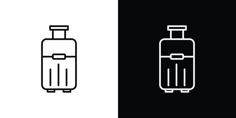 Luggage icon vector, line outline icon