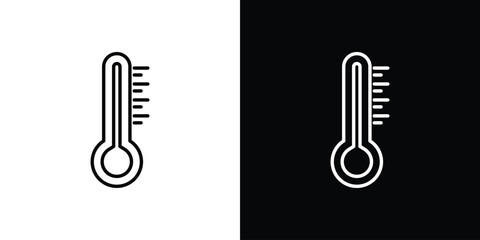 Temperature icon vector, line outline icon