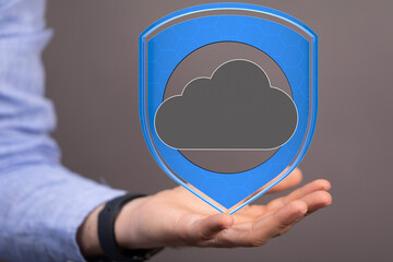 Cloud security, data protection, cybersecurity, cloud storage, safe computing, digital shield,...