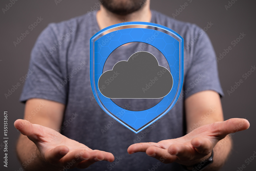 Aufkleber Safeguarding your cloud data with advanced security measures.