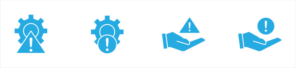 Risk Management & Alert Icon Set — Safety, Maintenance, and Hazard Symbols