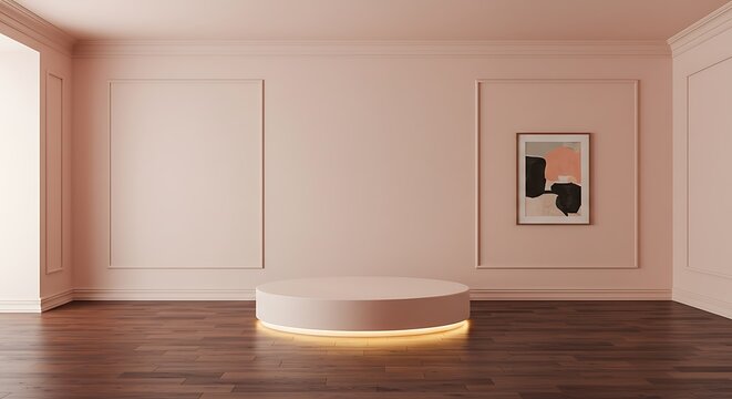 Very pery interior with podium