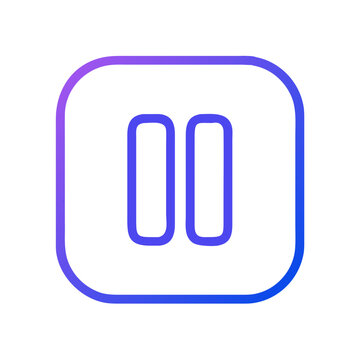 Pause media outline icon