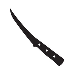 Knife icon vector. Hunting knife illustration sign. Military knife communication symbol. Cold weapon web icon set.