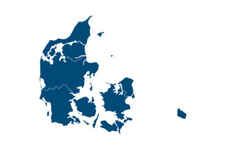 Denmark map icon. Denmark outline map. Simple icon design. Vector illustration