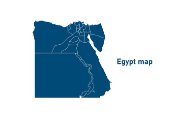 Egypt map icon. Egypt outline map. Simple icon design. Vector illustration