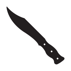 Knife icon vector. Hunting knife illustration sign. Military knife communication symbol. Cold weapon web icon set.