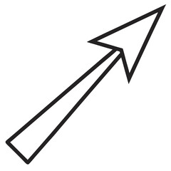 -thin-outline-arrow-vector--pointing-up--white-background