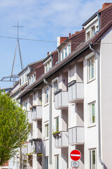 Moderne weisse Wohngebäude, Bremen, Deutschland