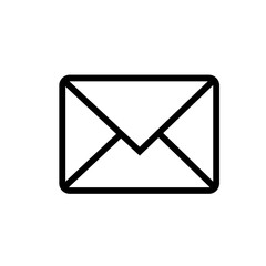 Mail icon, envelope, message symbol isolated on transparent background, email PNG
