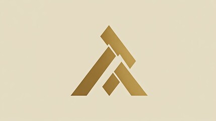 Hyper realistic 3d render Gold Geometric Abstract Logo Design: Minimalist Brand Identity AI Generative