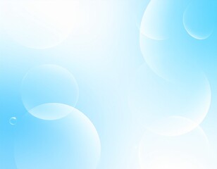 Pale cyan background with blur-layered transparent circles and minimal texture