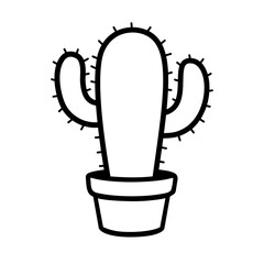 cactus vector illustration in a pot